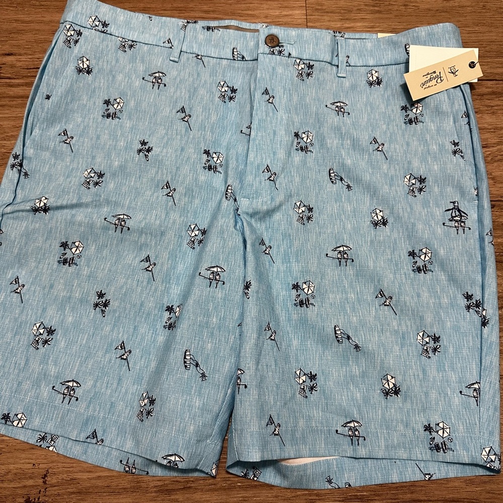 Original Penguin golf shorts with Floral Design 36 waist 🐧